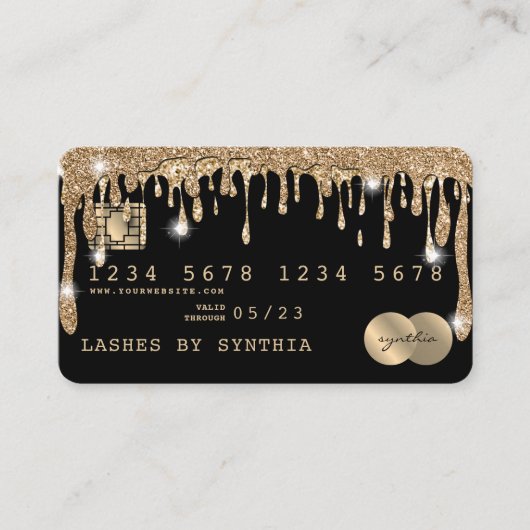 Creditcard styling Driving Gold Visitekaartje (Voorkant)