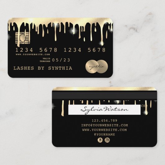 Creditcard styling Driving Gold Visitekaartje (Voorkant / Achterkant)