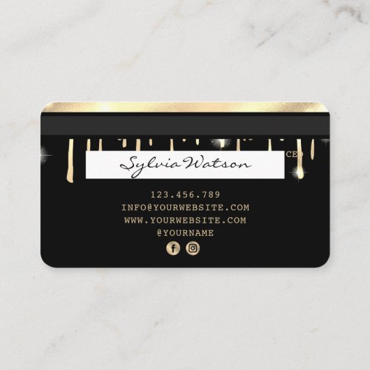 Creditcard styling Driving Gold Visitekaartje (Achterkant)