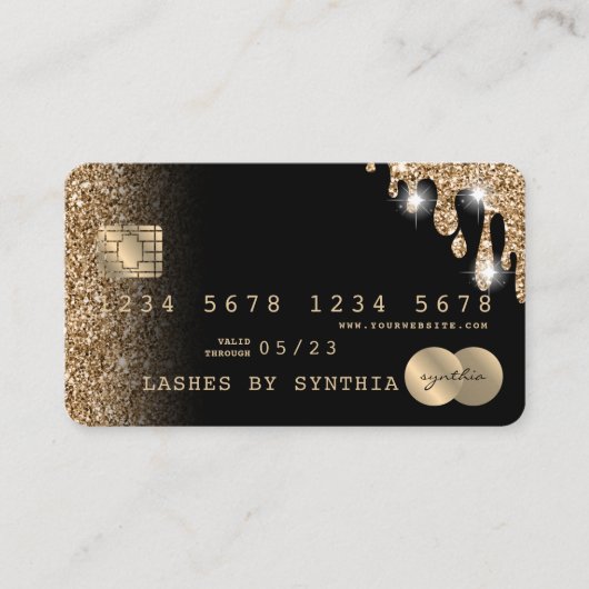 Creditcard styling Driving Gold Visitekaartje (Voorkant)