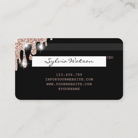 Creditcard styling Driving Gold Visitekaartje (Achterkant)