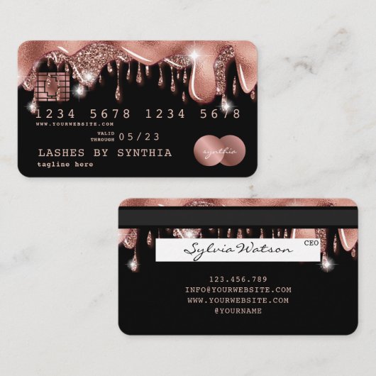 Creditcard styling Driving Gold Visitekaartje (Voorkant / Achterkant)