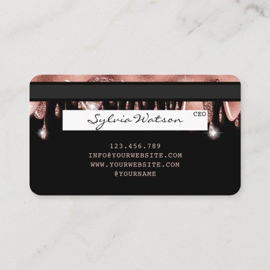 Creditcard styling Driving Gold Visitekaartje (Achterkant)