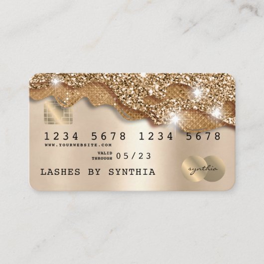 Creditcard styling Driving Gold Visitekaartje (Voorkant)