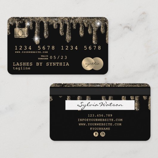 Creditcard styling Driving Gold Visitekaartje (Voorkant / Achterkant)