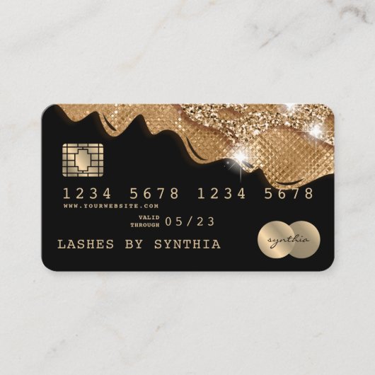 Creditcard styling Driving Gold Visitekaartje (Voorkant)