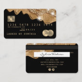 Creditcard styling Driving Gold Visitekaartje (Voorkant / Achterkant)