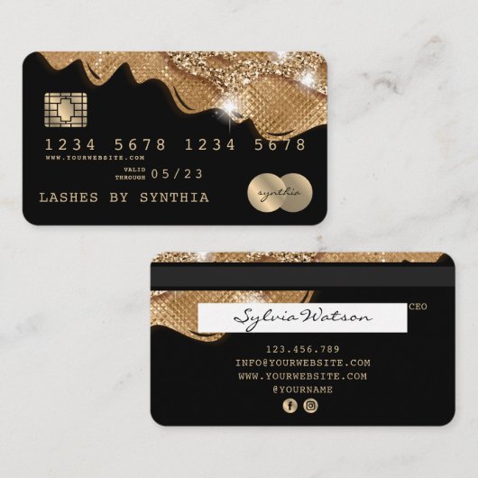 Creditcard styling Driving Gold Visitekaartje (Voorkant / Achterkant)
