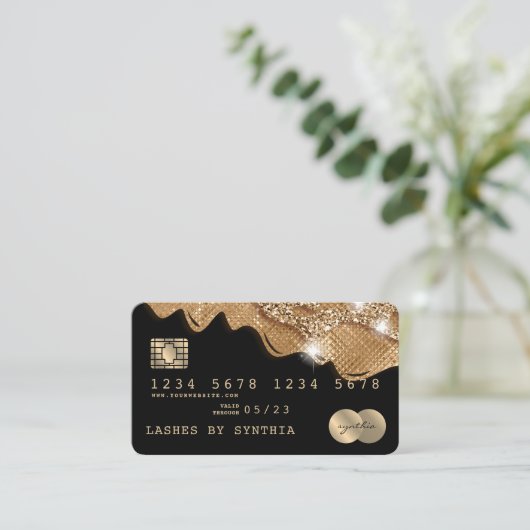 Creditcard styling Driving Gold Visitekaartje (Staand voorkant)