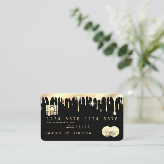 Creditcard styling Driving Gold Visitekaartje (Staand voorkant)