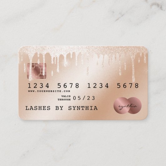 Creditcard styling Driving Gold Visitekaartje (Voorkant)