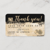 Creditcard styling Gold Brush - Hartelijk dank Visitekaartje (Voorkant)