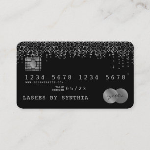 Creditcard styling Silver Confetti Visitekaartje