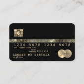 Creditcard styreen Gold en zwart Visitekaartje (Voorkant)