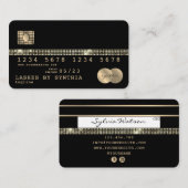 Creditcard styreen Gold en zwart Visitekaartje (Voorkant / Achterkant)