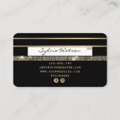Creditcard styreen Gold en zwart Visitekaartje (Achterkant)