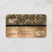 Creditcard styreen Gold en zwart Visitekaartje (Voorkant)