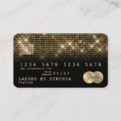Creditcard styreen Gold en zwart Visitekaartje (Voorkant)