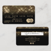 Creditcard styreen Gold en zwart Visitekaartje (Voorkant / Achterkant)