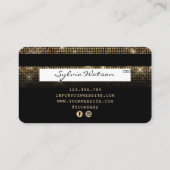 Creditcard styreen Gold en zwart Visitekaartje (Achterkant)