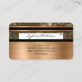 Creditcard styreen Gold en zwart Visitekaartje (Achterkant)