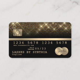 Creditcard styreen Gold en zwart Visitekaartje