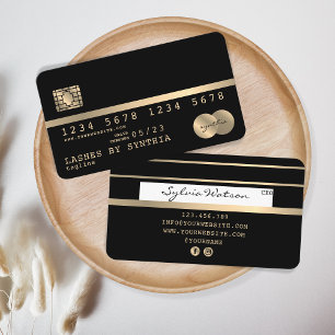 Creditcard styreen Gold en zwart Visitekaartje