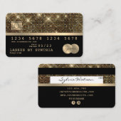 Creditcard styreen Gold en zwart Visitekaartje (Voorkant / Achterkant)