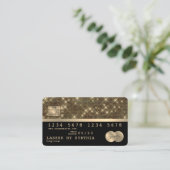 Creditcard styreen Gold en zwart Visitekaartje (Staand voorkant)