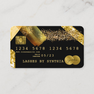 Creditcard styreen Gold Foil penseel Visitekaartje