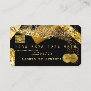 Creditcard styreen Gold Foil penseel Visitekaartje