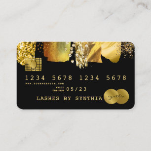 Creditcard styreen Gold Foil penseel Visitekaartje