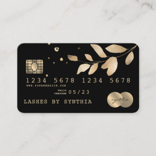 Creditcard styreen Greenery Gold Visitekaartje