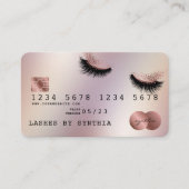 Creditcard styreen Roos Gold Long Lashes Visitekaartje (Voorkant)