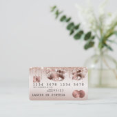 Creditcard styreen Roos Gold Long Lashes Visitekaartje (Staand voorkant)
