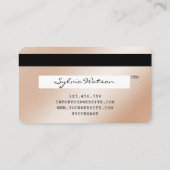 Creditcard styreen Roos Gold Long Lashes Visitekaartje (Achterkant)