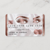 Creditcard styreen Roos Gold Long Lashes Visitekaartje (Voorkant)