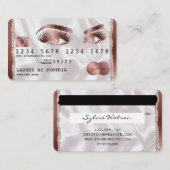 Creditcard styreen Roos Gold Long Lashes Visitekaartje (Voorkant / Achterkant)
