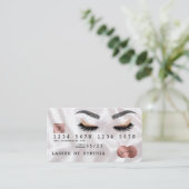 Creditcard styreen Roos Gold Long Lashes Visitekaartje (Staand voorkant)