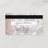 Creditcard styreen Roos Gold Long Lashes Visitekaartje (Achterkant)