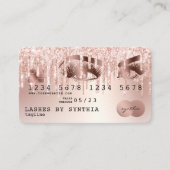 Creditcard styreen Roos Gold Long Lashes Visitekaartje (Voorkant)