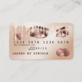 Creditcard styreen Roos Gold Long Lashes Visitekaartje (Voorkant)