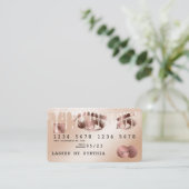 Creditcard styreen Roos Gold Long Lashes Visitekaartje (Staand voorkant)