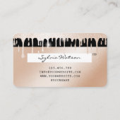 Creditcard styreen Roos Gold Long Lashes Visitekaartje (Achterkant)