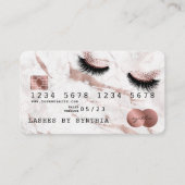 Creditcard styreen Roos Gold Long Lashes Visitekaartje (Voorkant)