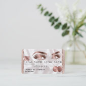 Creditcard styreen Roos Gold Long Lashes Visitekaartje (Staand voorkant)