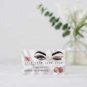 Creditcard styreen Roos Gold Long Lashes Visitekaartje (Staand voorkant)