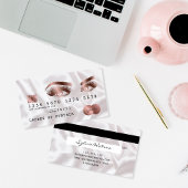 Creditcard styreen Roos Gold Long Lashes Visitekaartje