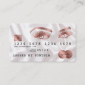 Creditcard styreen Roos Gold Long Lashes Visitekaartje (Voorkant)