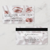 Creditcard styreen Roos Gold Long Lashes Visitekaartje (Voorkant / Achterkant)